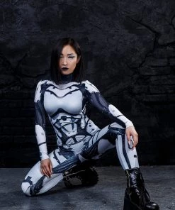 BADINKA Full Bodysuits White Droid Costume