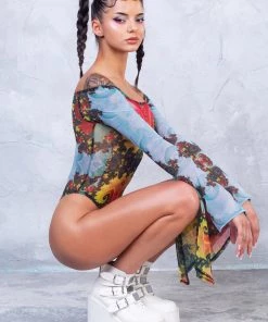 BADINKA NEW Espira Bell Sleeve Mesh Bodysuit 11 BADINKA NEW Espira Bell Sleeve Mesh Bodysuit
