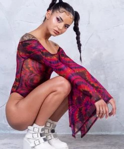 BADINKA 1969 Bell Sleeve Mesh Bodysuit NEW 11 BADINKA 1969 Bell Sleeve Mesh Bodysuit NEW