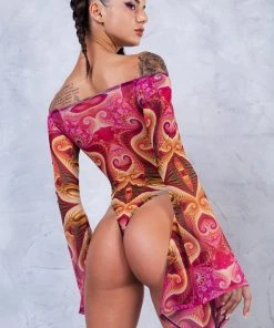 BADINKA NEW Serenity Bell Sleeve Mesh Bodysuit