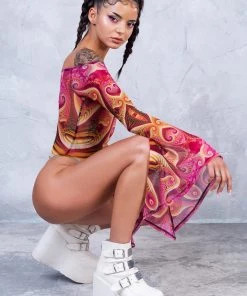 BADINKA NEW Serenity Bell Sleeve Mesh Bodysuit 11 BADINKA NEW Serenity Bell Sleeve Mesh Bodysuit