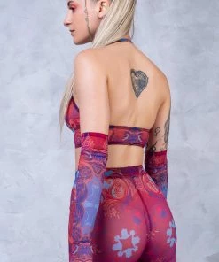 BADINKA NEW Jumon Halter Criss Cross Mesh Top