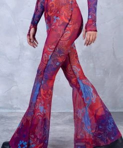 BADINKA Jumon Bell Bottom Mesh Pants