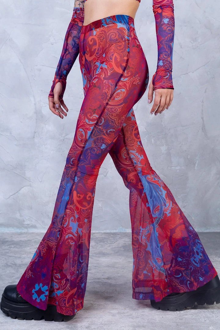 BADINKA Jumon Bell Bottom Mesh Pants 3 BADINKA Jumon Bell Bottom Mesh Pants