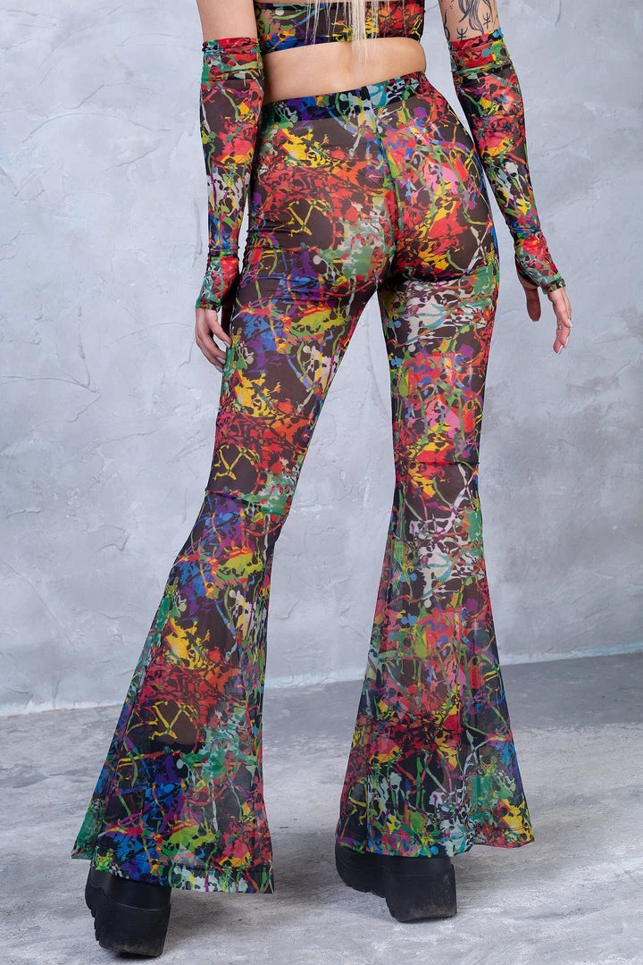 BADINKA NEW Splash Bell Bottom Mesh Pants 3 BADINKA NEW Splash Bell Bottom Mesh Pants