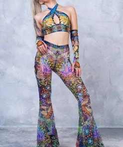 BADINKA NEW Delirium Halter Criss Cross Mesh Top 10 BADINKA NEW Delirium Halter Criss Cross Mesh Top