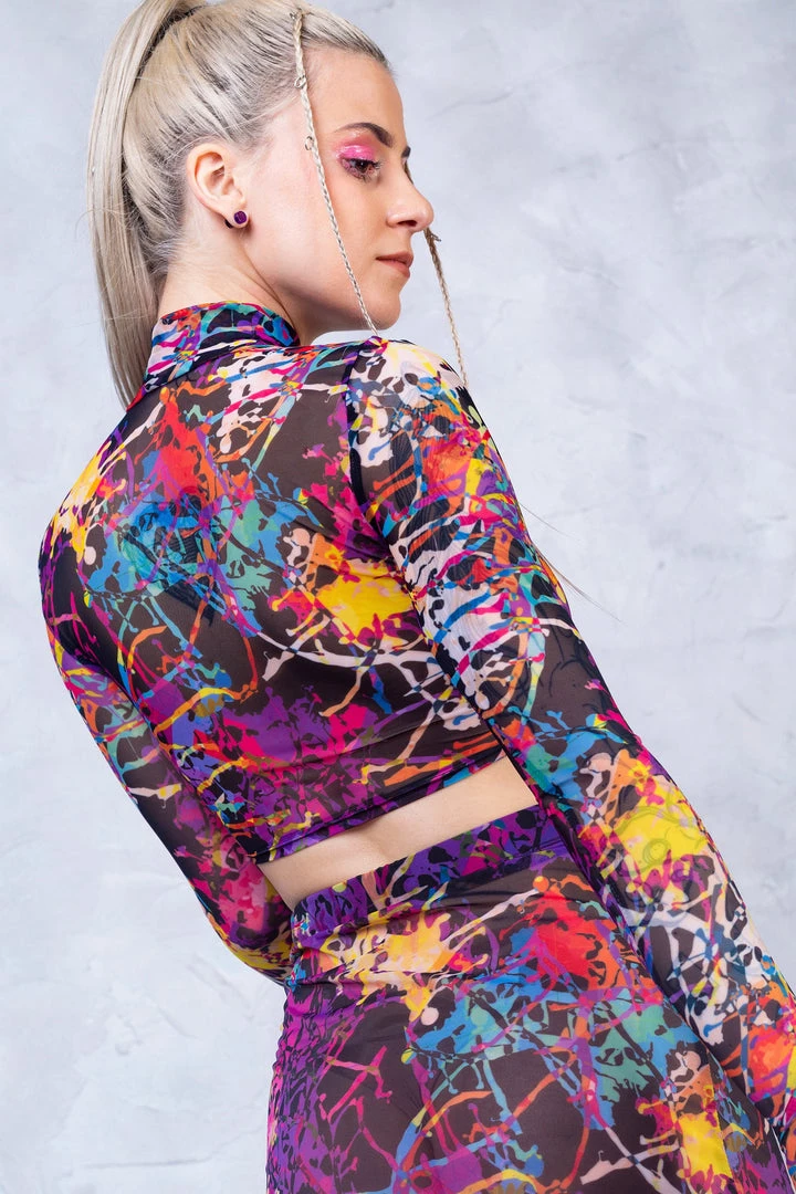BADINKA Splatter Mesh Rave Top 4 BADINKA Splatter Mesh Rave Top