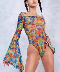 BADINKA NEW Dye-Hard Sleeve Mesh Bodysuit