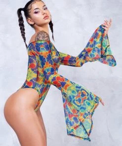 BADINKA NEW Dye-Hard Sleeve Mesh Bodysuit