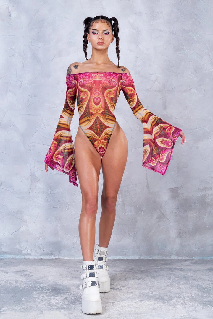 BADINKA NEW Serenity Bell Sleeve Mesh Bodysuit 5 BADINKA NEW Serenity Bell Sleeve Mesh Bodysuit