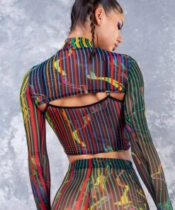 BADINKA Simulation Mesh 2 Piece Shrug Top NEW