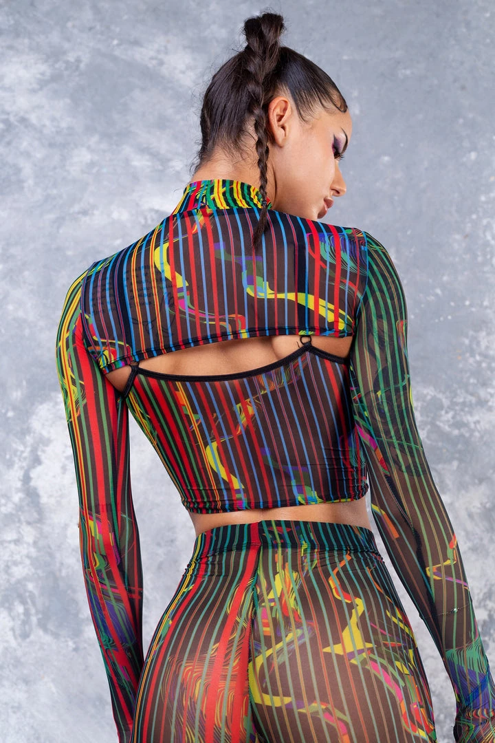 BADINKA Simulation Mesh 2 Piece Shrug Top NEW 4 BADINKA Simulation Mesh 2 Piece Shrug Top NEW