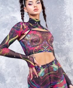 BADINKA Synergy Mesh 2 Piece Shrug Top NEW