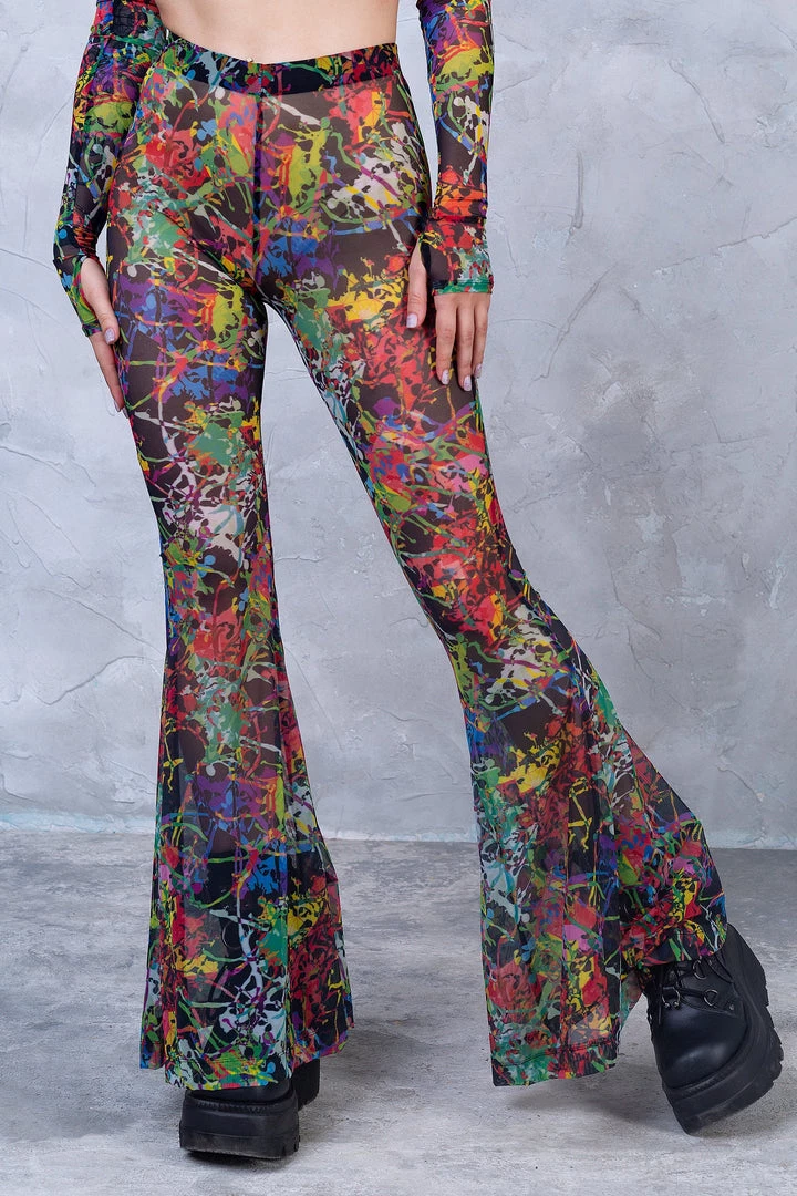 BADINKA NEW Splash Bell Bottom Mesh Pants 4 BADINKA NEW Splash Bell Bottom Mesh Pants