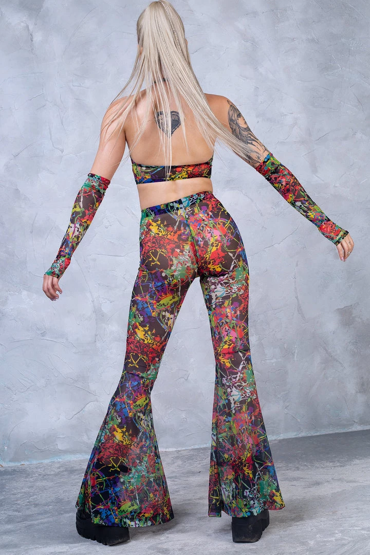 BADINKA NEW Splash Bell Bottom Mesh Pants 6 BADINKA NEW Splash Bell Bottom Mesh Pants