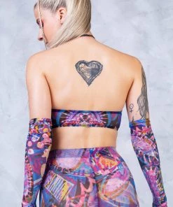 BADINKA NEW Woodstock Halter Criss Cross Mesh Top