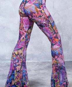 BADINKA NEW Woodstock Bell Bottom Mesh Pants