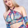 BADINKA NEW Amayah Halter Criss Cross Mesh Top