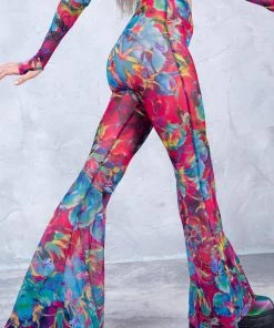 BADINKA Amayah Bell Bottom Mesh Pants