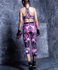 BADINKA Magenta Braincell Capri Leggings