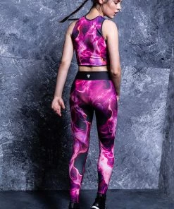 BADINKA High Waist Leggings Magenta Fog Hw Leggings